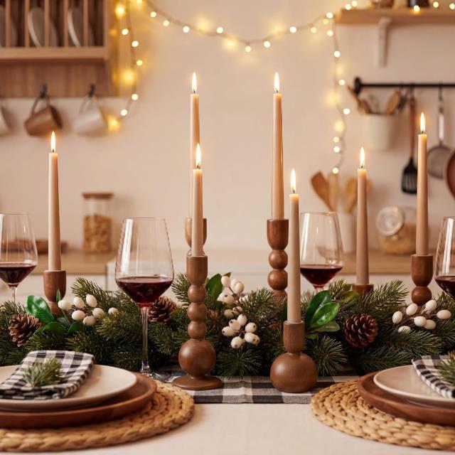 Where to find Wood Taper Candle Holder, 6 in Tulsa