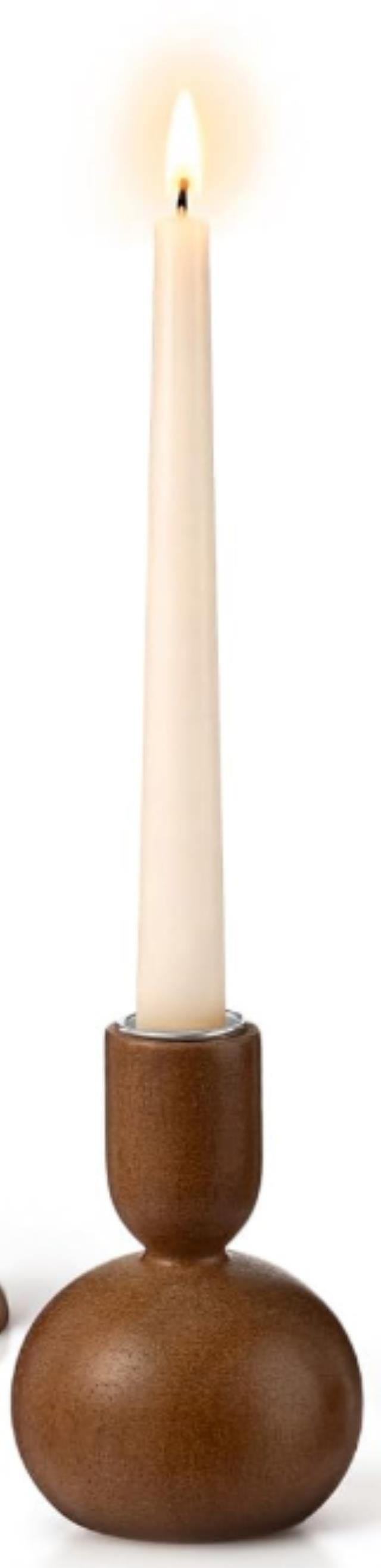 Rental store for Wood Taper Candle Holder, 4 in Tulsa OK