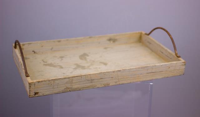 Rental store for Rustic Wood Tray with Iron Handles in Tulsa OK