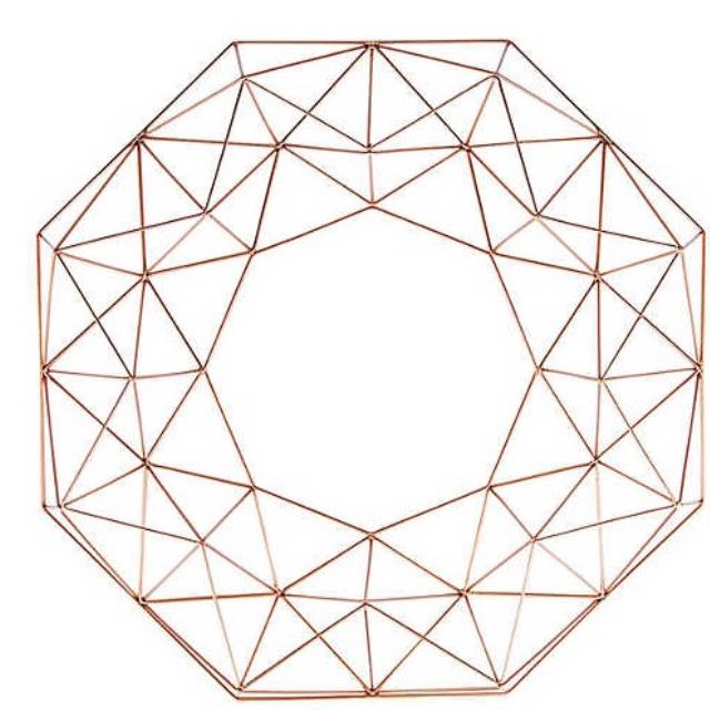 Rental store for Gold Geometric Wreath in Tulsa OK