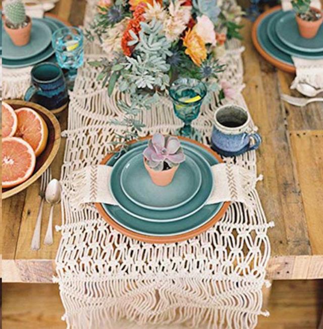 Where to find Macrame Table Runner, handmade in Tulsa