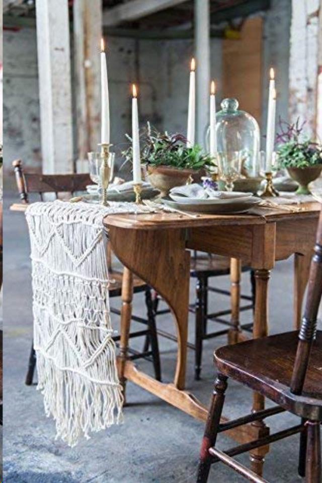 Where to find Macrame Table Runner, handmade in Tulsa
