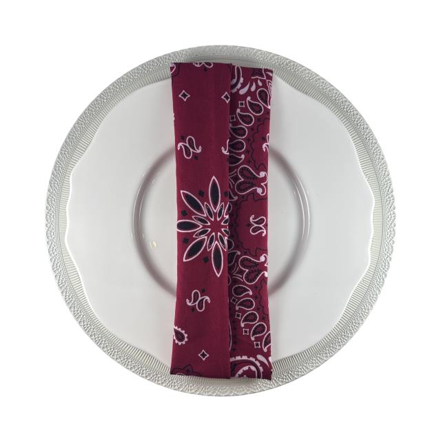 Where to find Burgundy Bandana Napkins in Tulsa