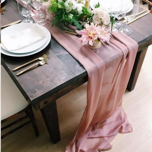 Where to find Dusty Rose Mauve Chiffon Table Runner in Tulsa