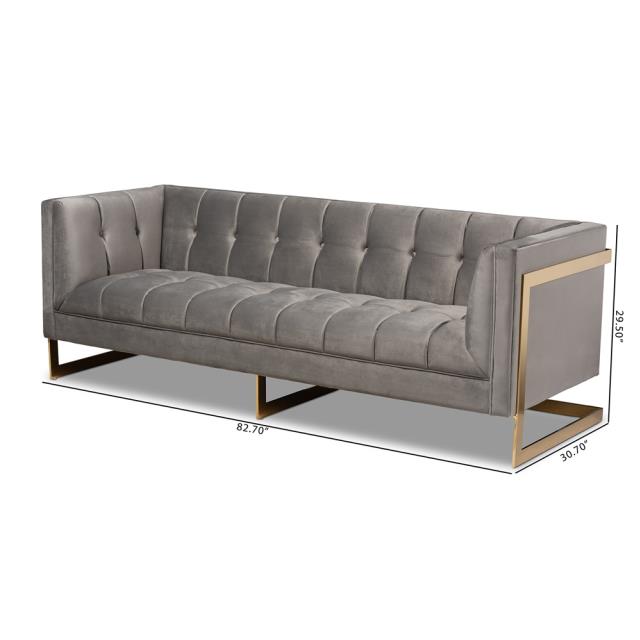 Where to find Monte Grey Velvet Sofa in Tulsa