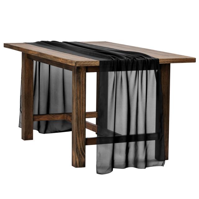 Where to find Black Chiffon Table Runner in Tulsa