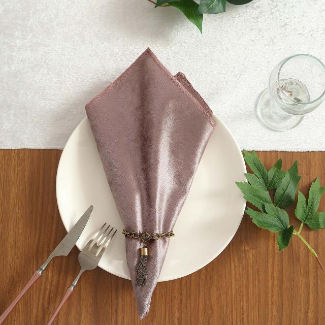 Where to find Dusty Rose Mauve Crushed Velvet Napkin in Tulsa