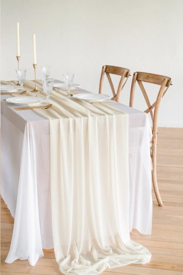 Where to find Champagne Chiffon Table Runner in Tulsa