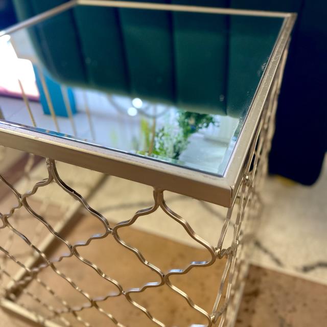 Where to find Gold Trellis Side Table in Tulsa