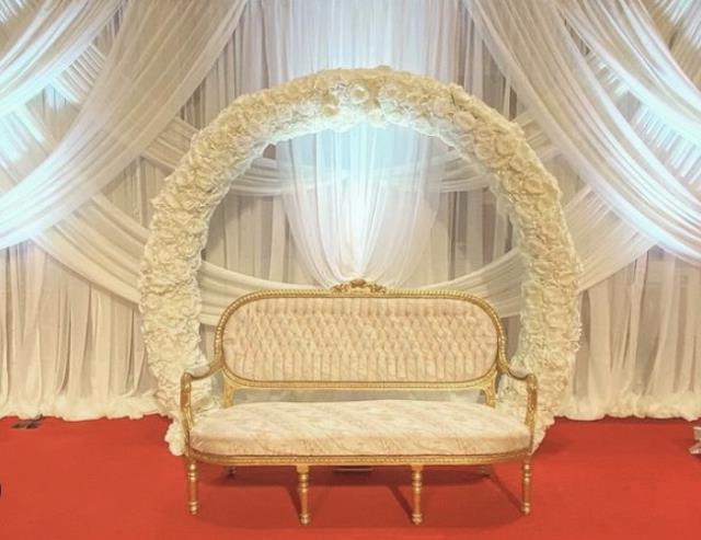 Rental store for Arch, Encased with Faux Florals- Custom in Tulsa OK