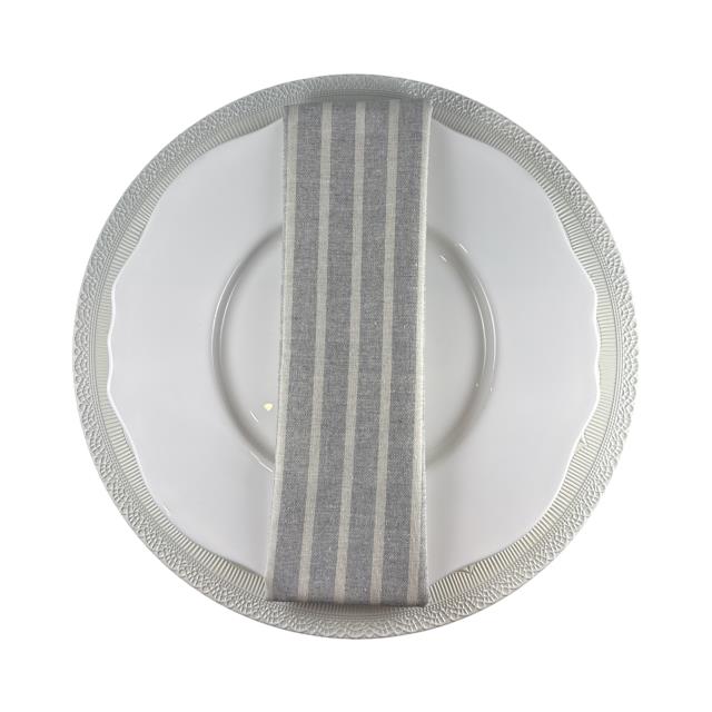 Where to find Broad Striped Grey Cotton Napkin in Tulsa