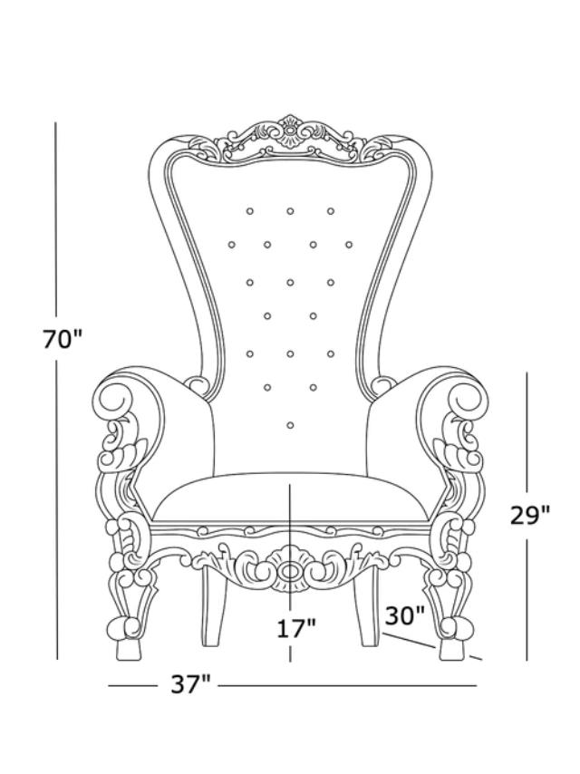 Where to find Royal Blue Throne Chair, 70 tall in Tulsa