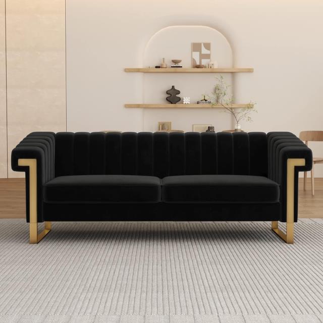 Where to find Rochelle Black Sofa in Tulsa