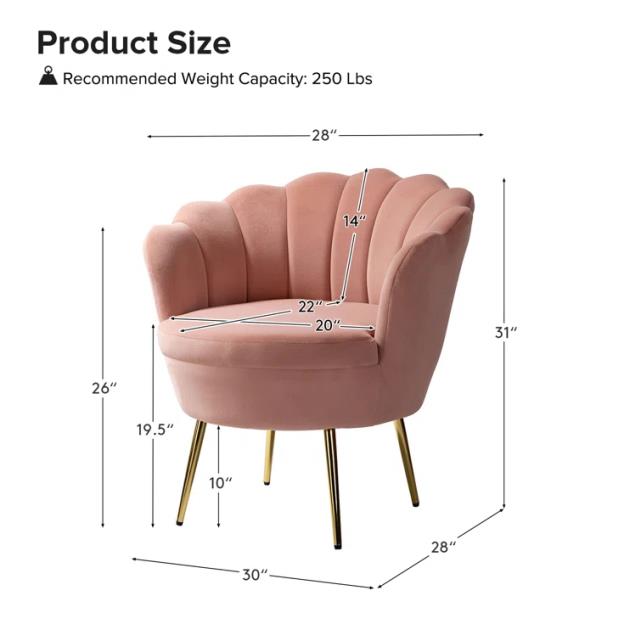 Where to find Hanna Barrel Chair, Pink Velvet in Tulsa