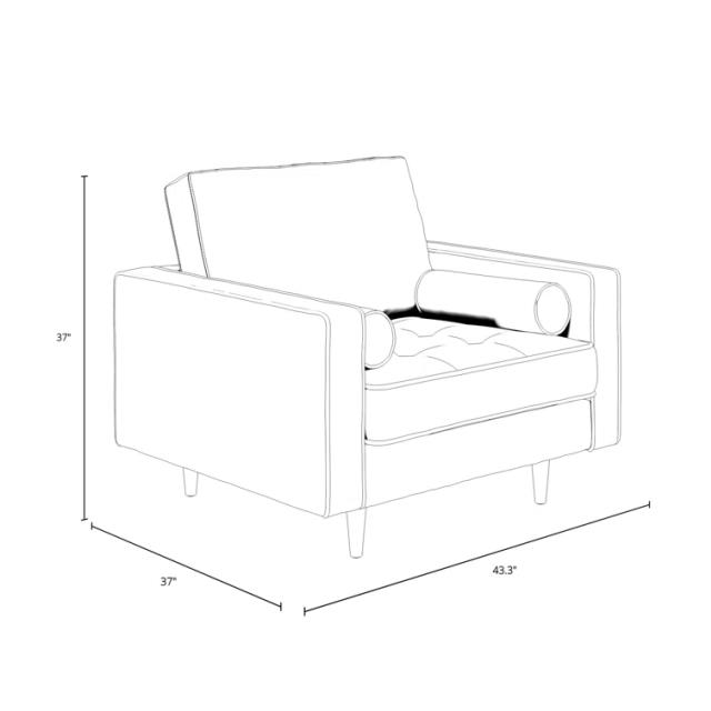 Where to find Connick Armchair, Blue in Tulsa