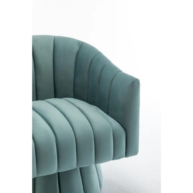 Where to find Milano Swivel Chair, Light Blue Velvet in Tulsa