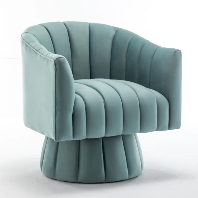Where to find Milano Swivel Chair, Light Blue Velvet in Tulsa