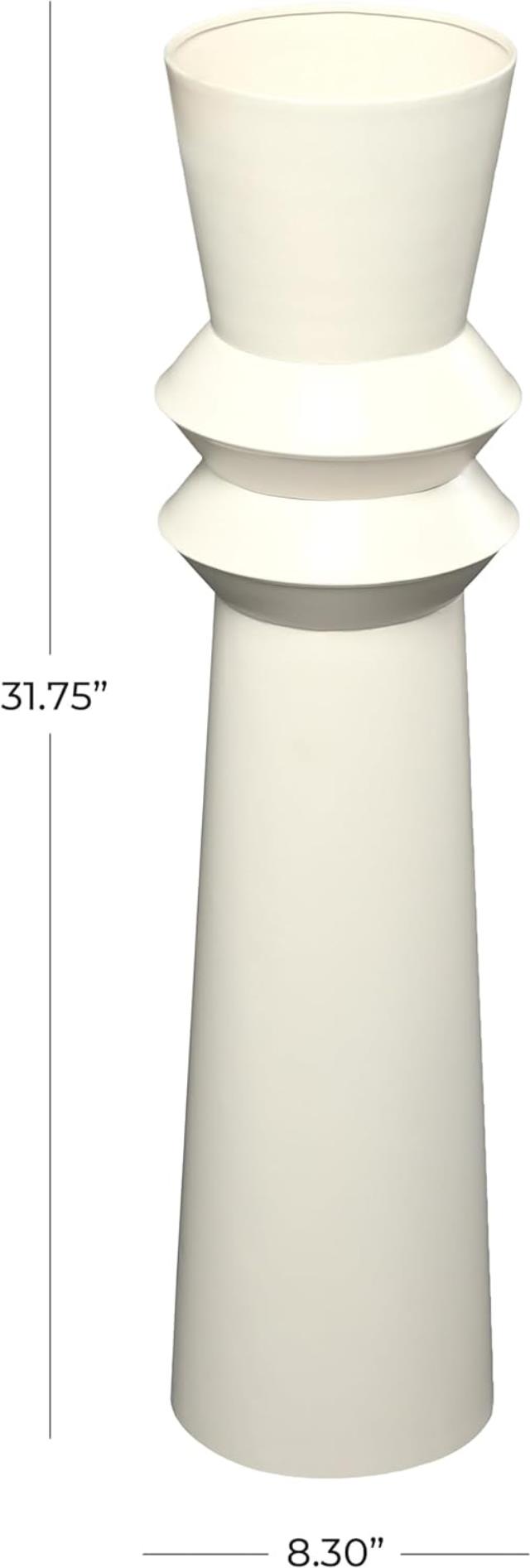 Where to find Cream Novo Vase, Metal, 8 x 32 in Tulsa