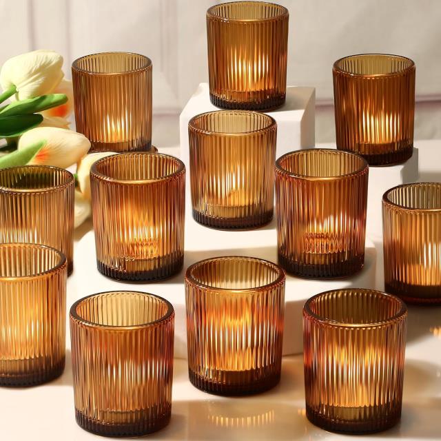 Where to find Amber Ribbed Votive Holder in Tulsa